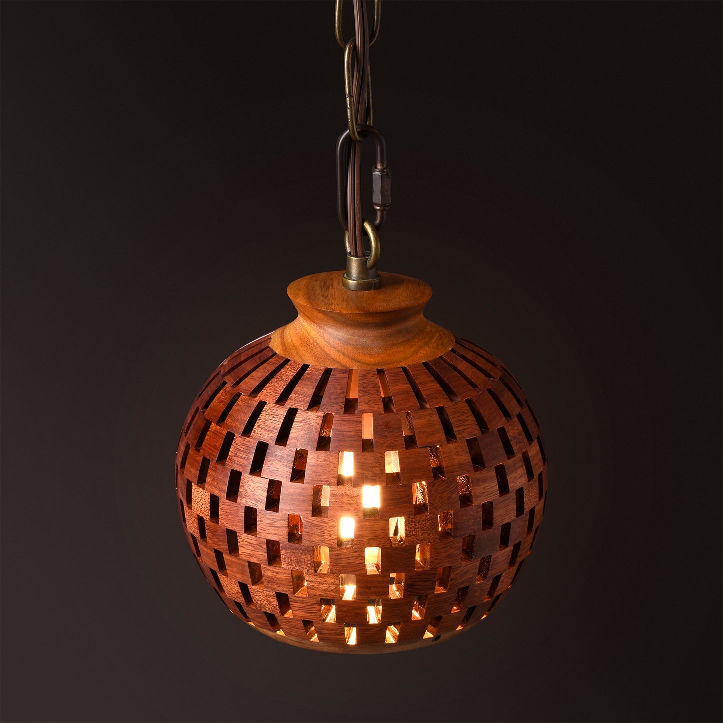 6 Inch Pendant, Bloodwood & Canary Collection