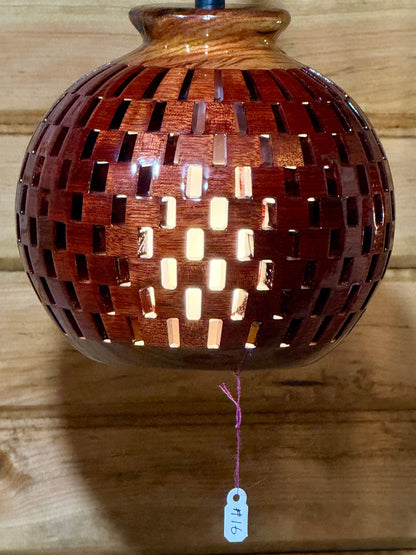 Bloodwood & Canary 6-Inch Pendant - High Gloss