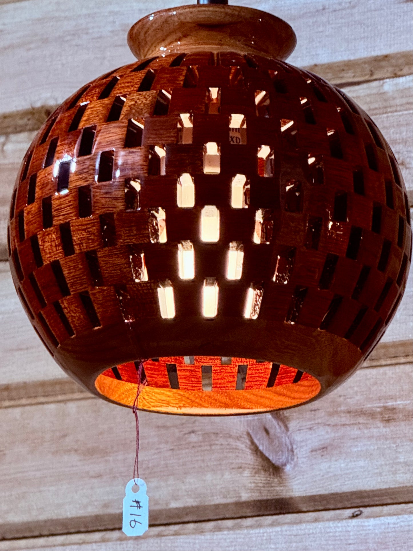 Bloodwood & Canary 6-Inch Pendant - High Gloss