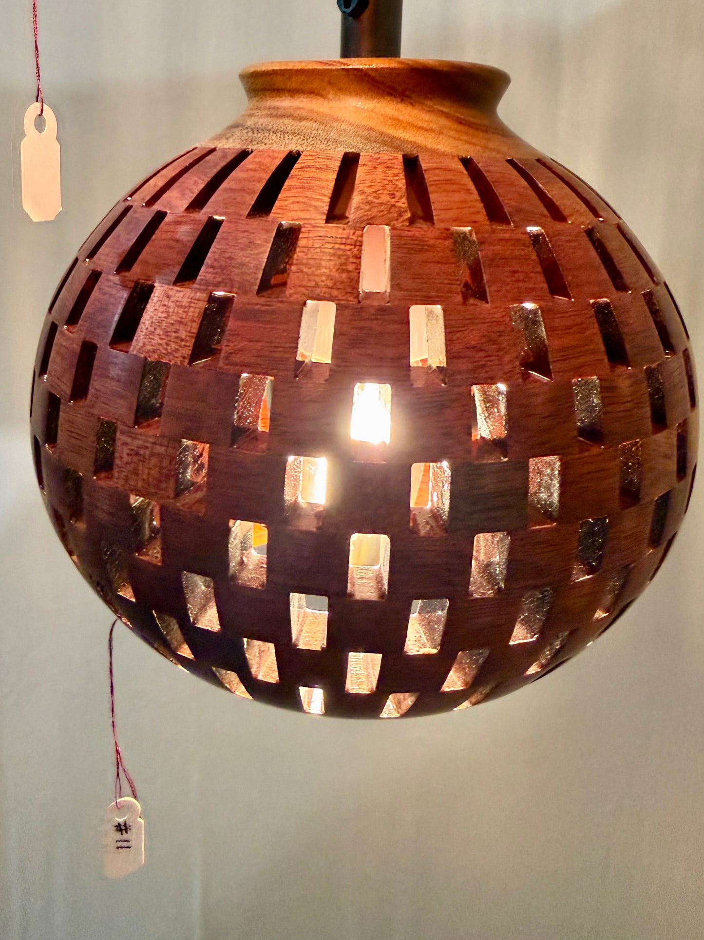 Bloodwood & Canary Five Pendant Cluster