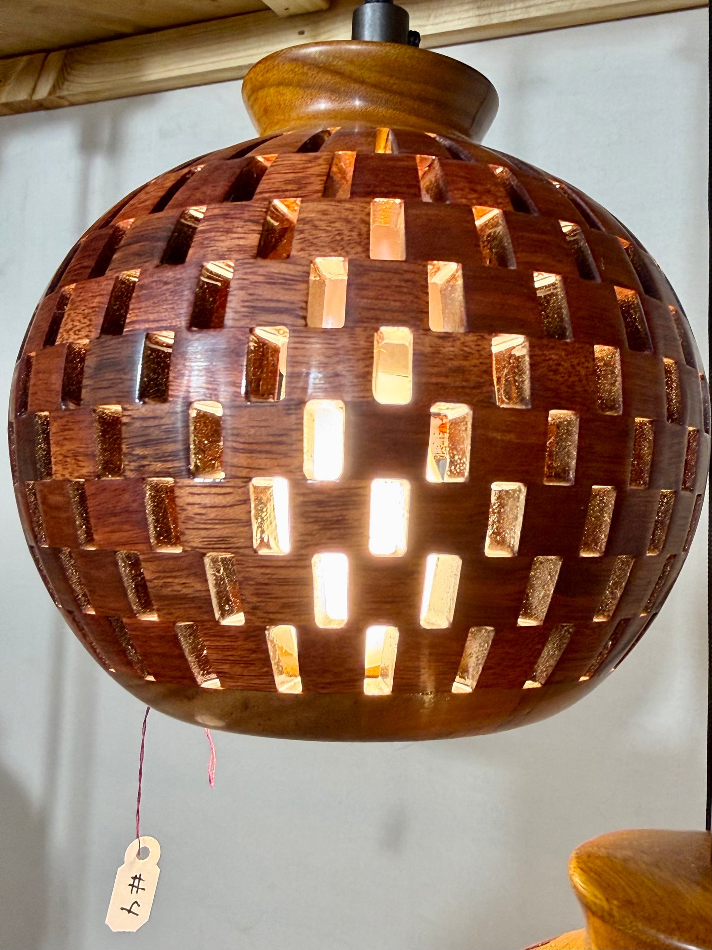 Bloodwood & Canary Three Pendant Cluster