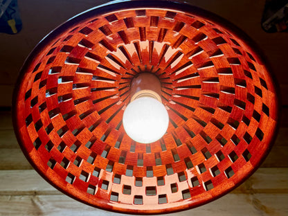 Bloodwood & Canary 10-Inch Pendant