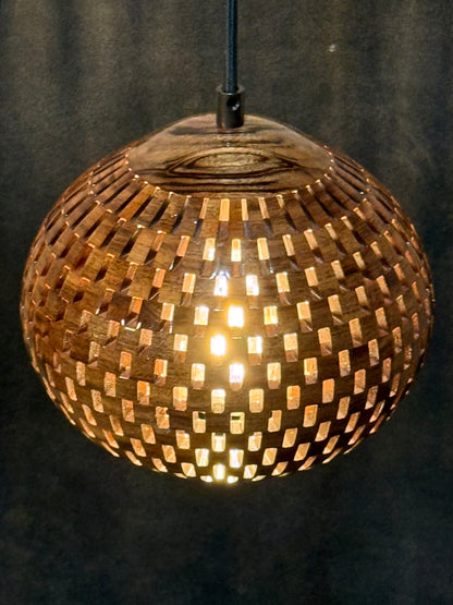 8" Globe Pendant - Pategonian Rosewood
