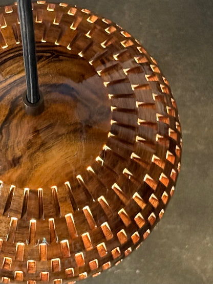 8" Globe Pendant - Pategonian Rosewood