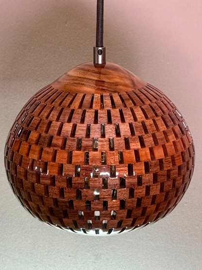 8" Globe Pendant - Pategonian Rosewood