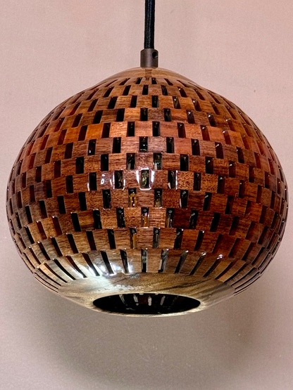 8" Globe Pendant - Pategonian Rosewood