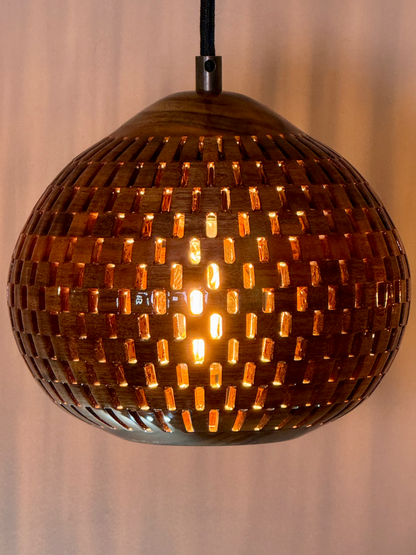 8" Globe Pendant - Pategonian Rosewood