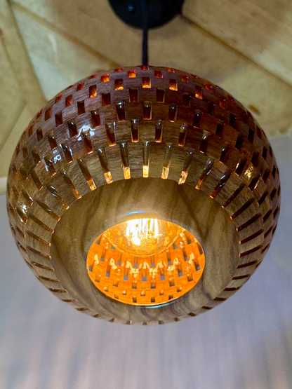 8" Globe Pendant - Pategonian Rosewood