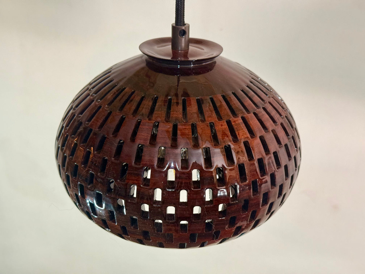 8" Globe Pendant - Bolivian Rosewood