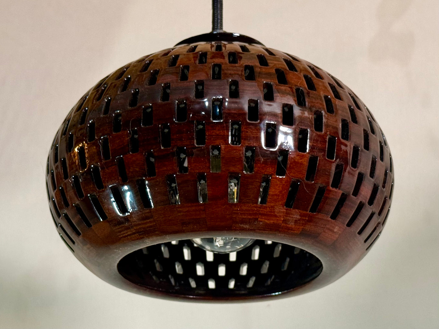 8" Globe Pendant - Bolivian Rosewood