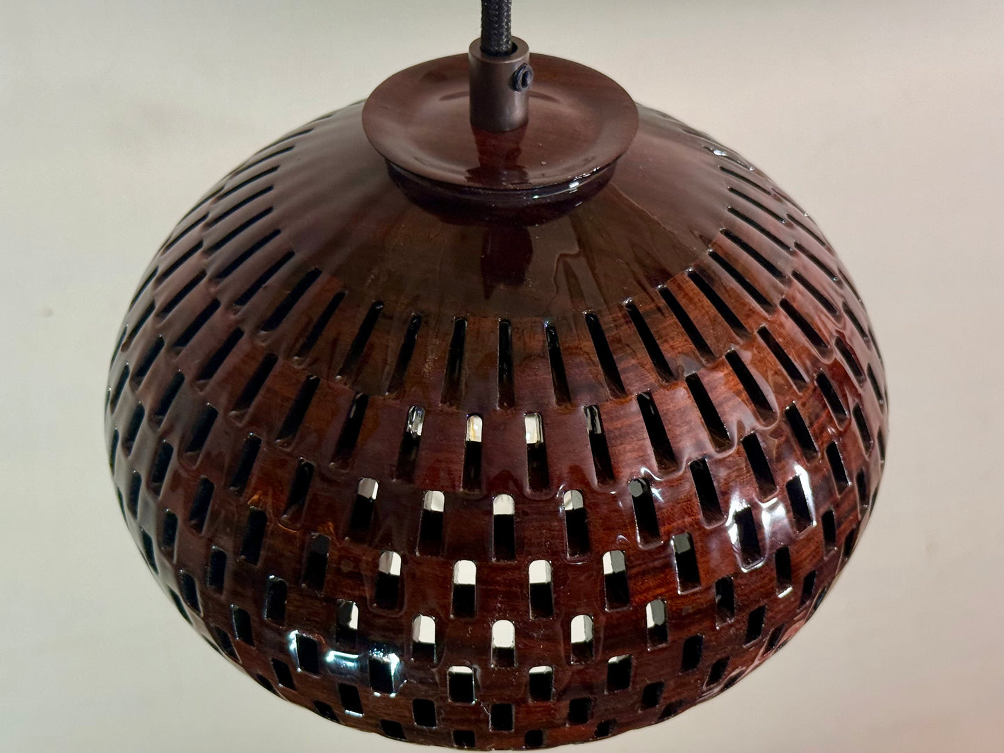 8" Globe Pendant - Bolivian Rosewood