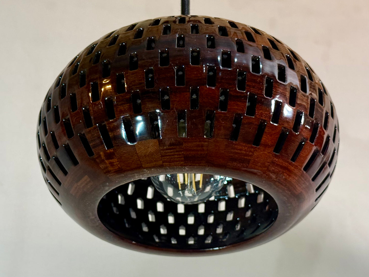 8" Globe Pendant - Bolivian Rosewood