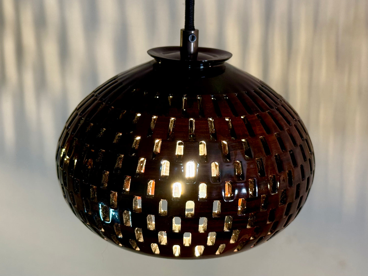 8" Globe Pendant - Bolivian Rosewood