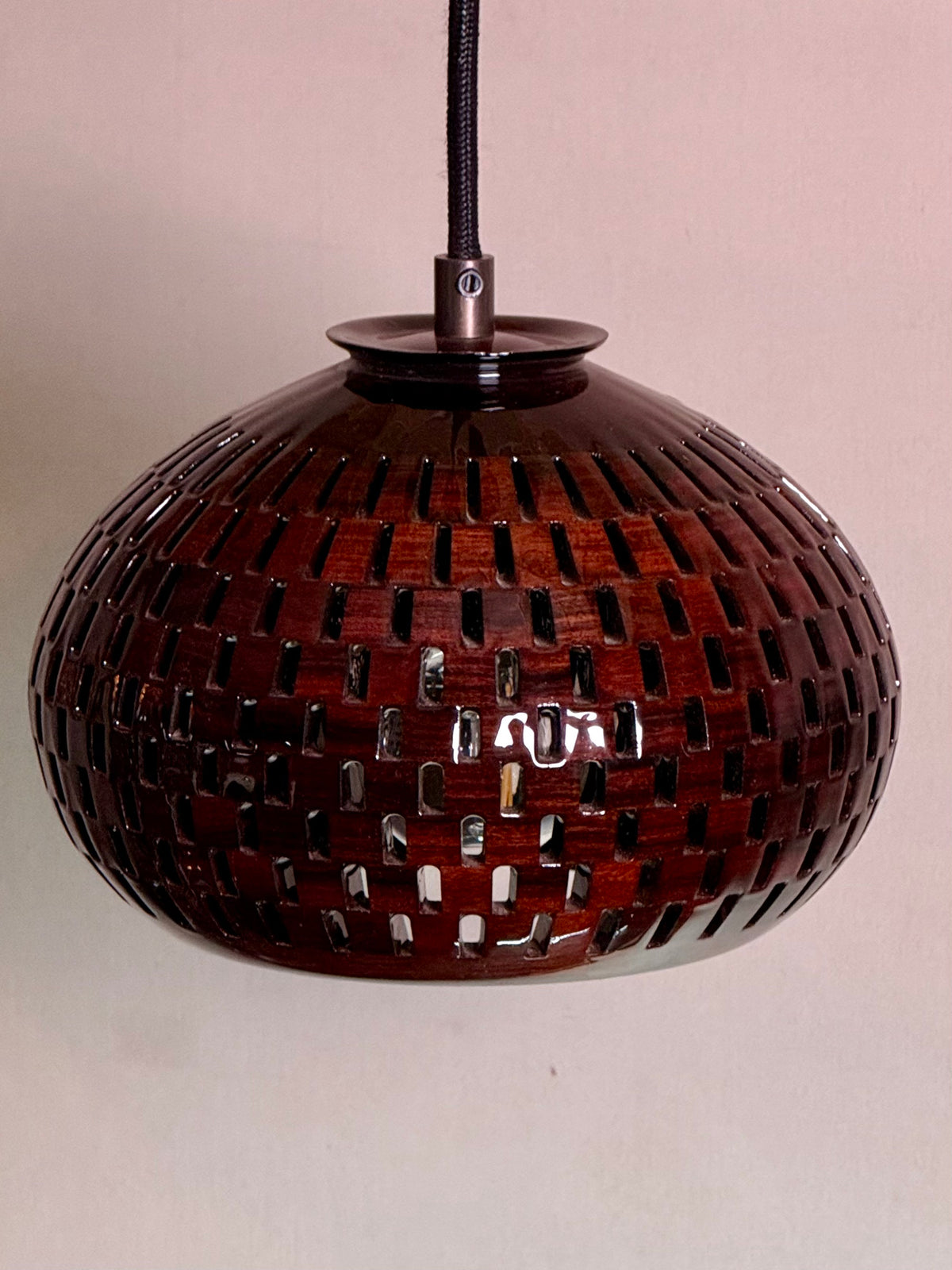 8" Globe Pendant - Bolivian Rosewood