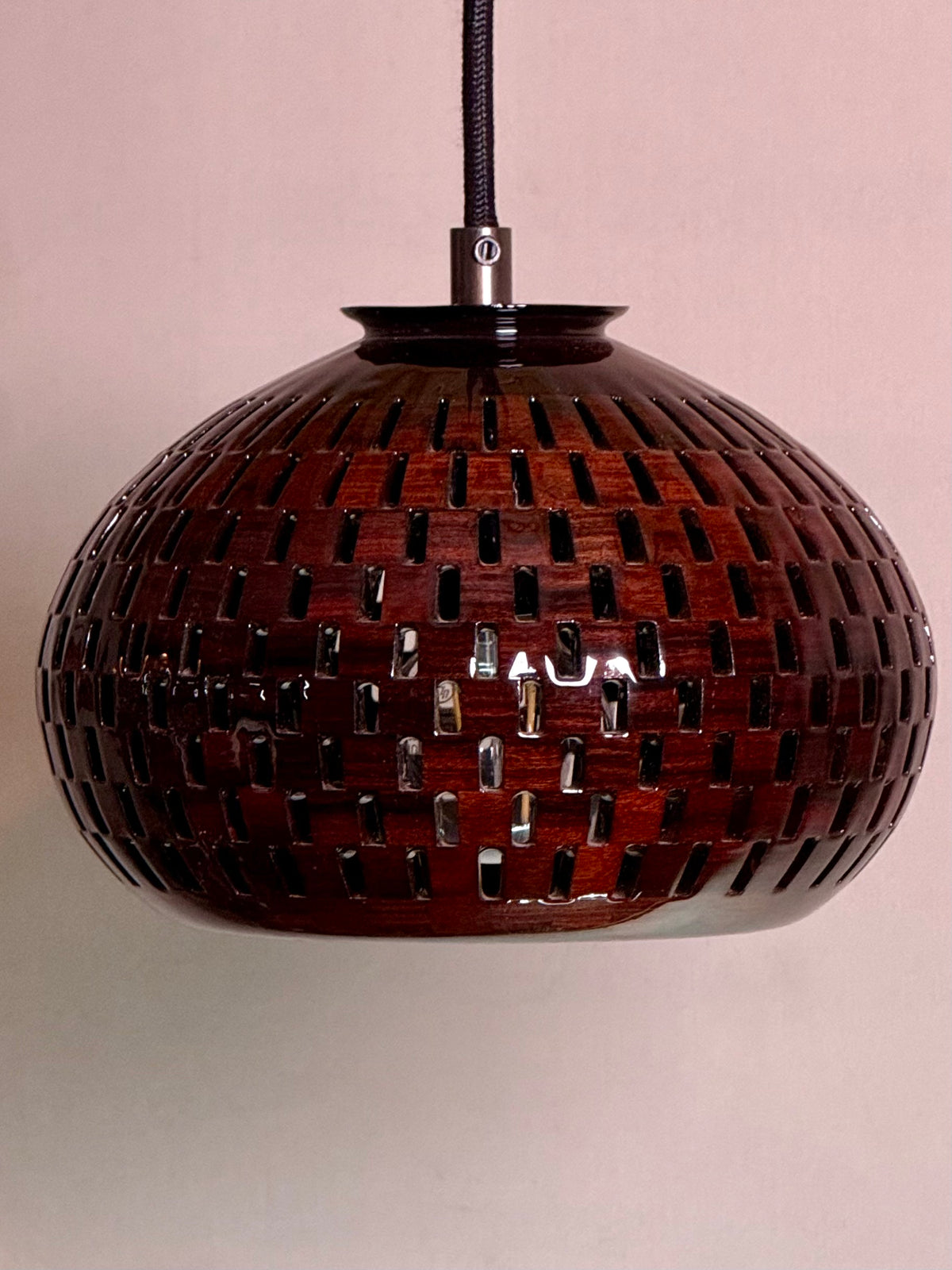 8" Globe Pendant - Bolivian Rosewood