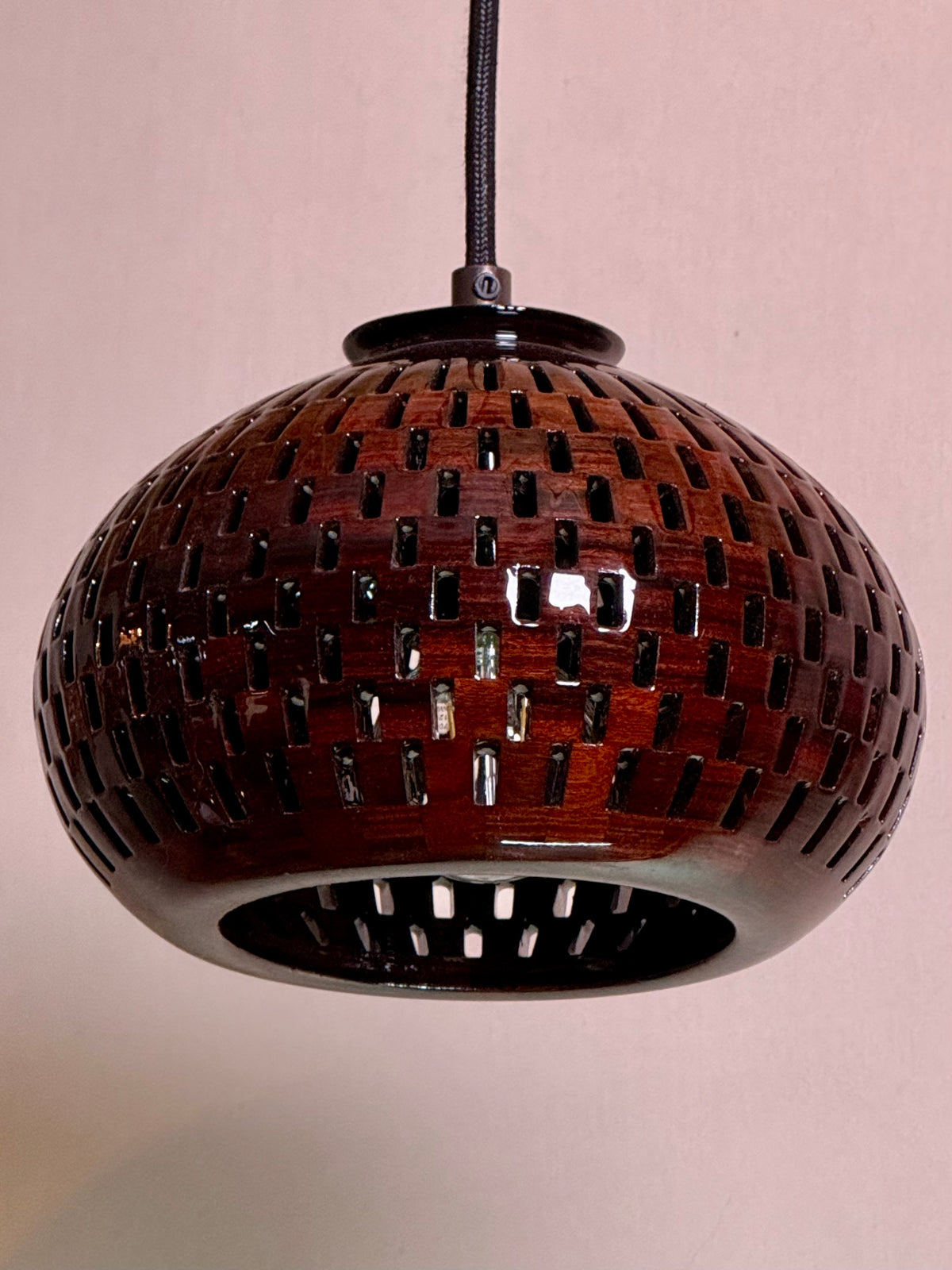 8" Globe Pendant - Bolivian Rosewood