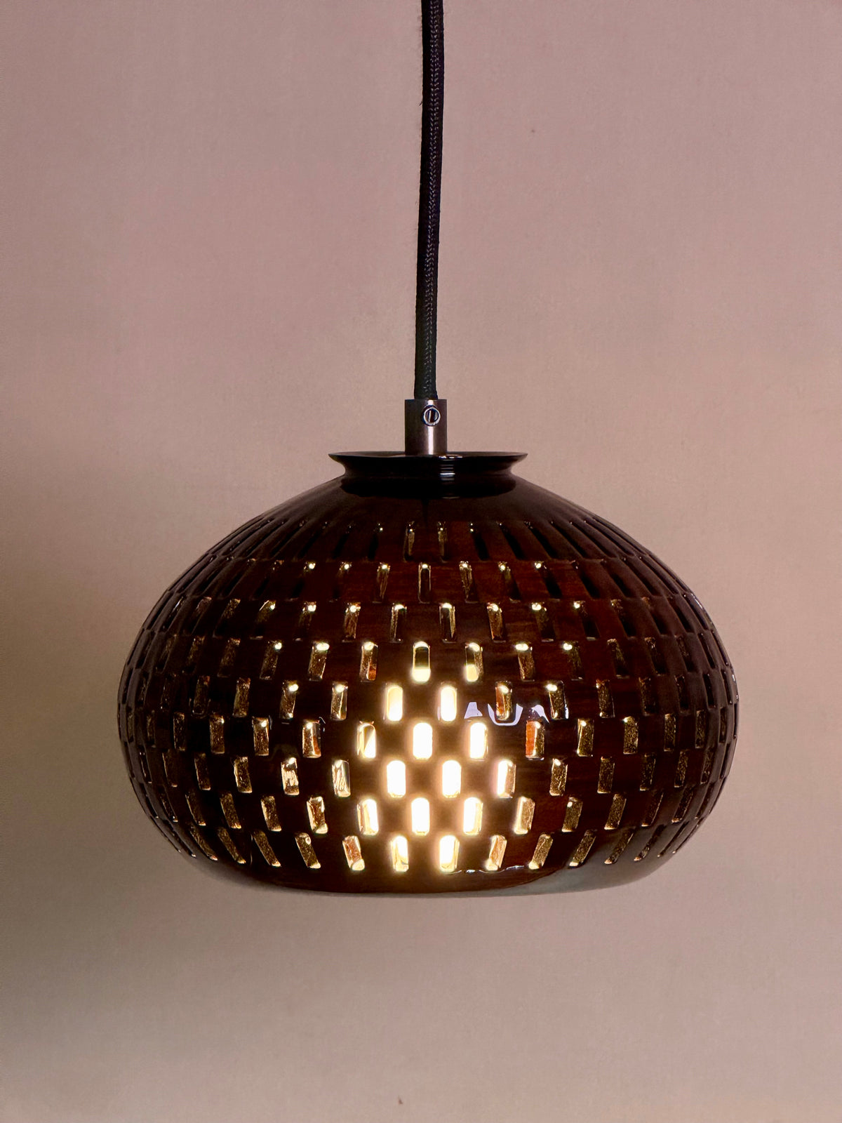 8" Globe Pendant - Bolivian Rosewood