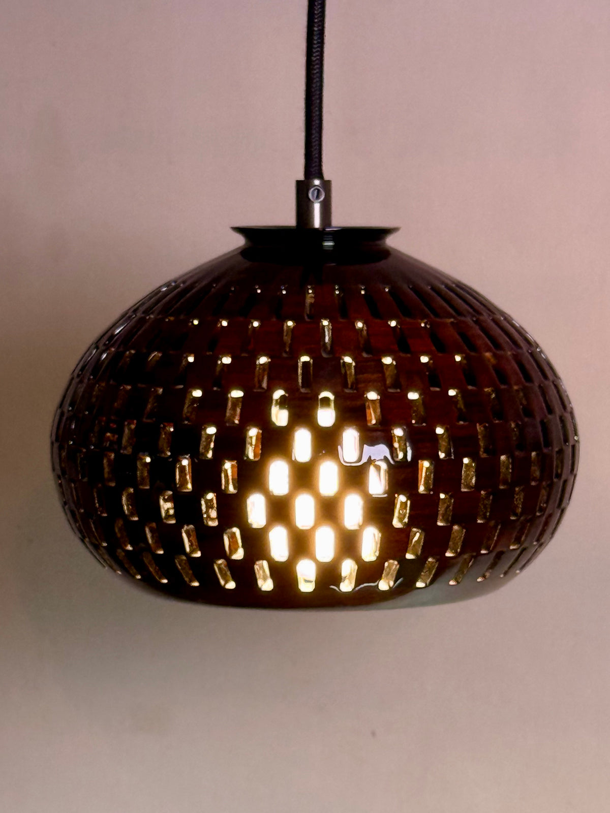 8" Globe Pendant - Bolivian Rosewood