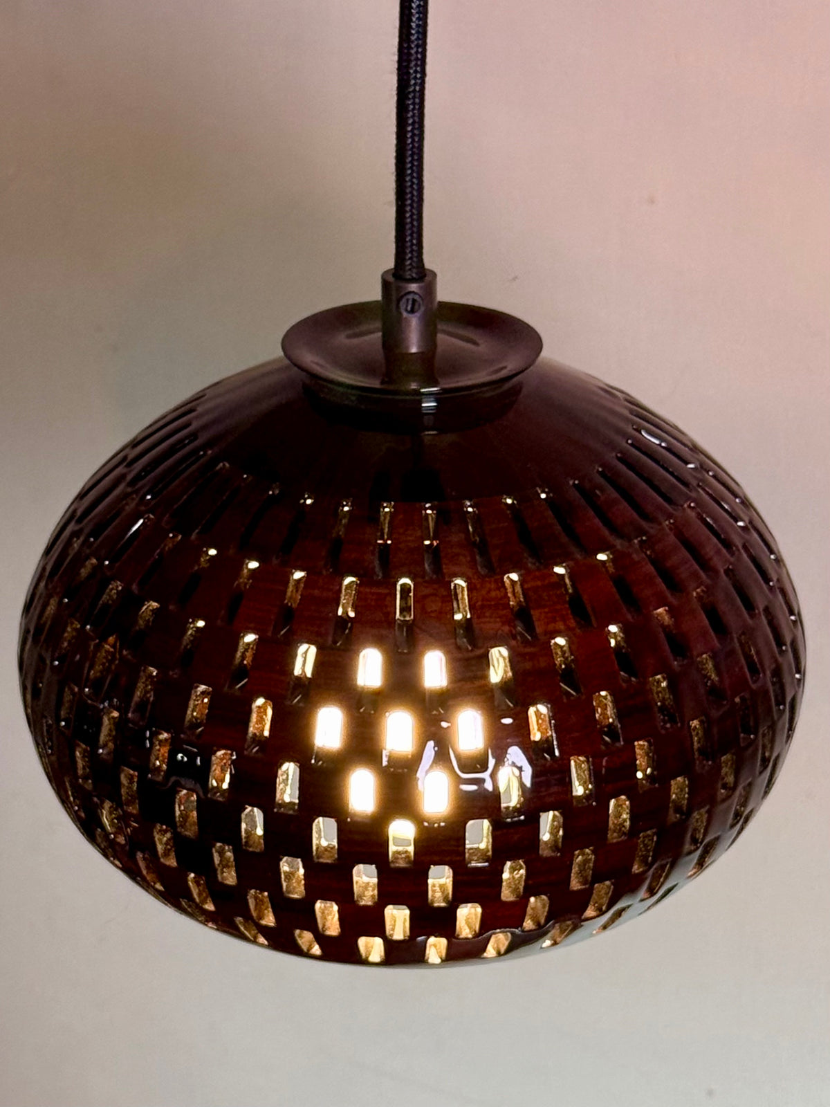 8" Globe Pendant - Bolivian Rosewood