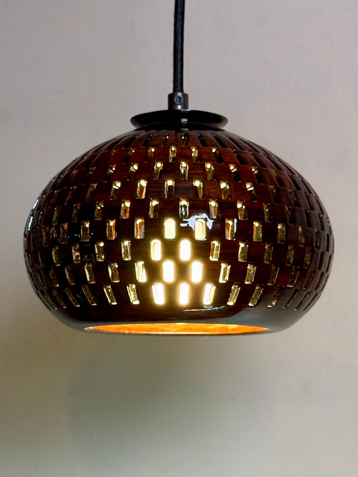 8" Globe Pendant - Bolivian Rosewood
