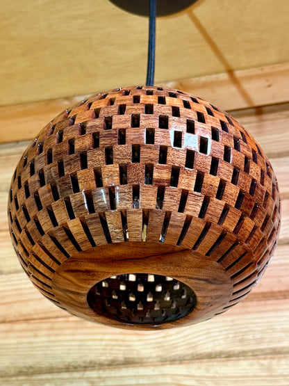 8" Globe Pendant Pair - Patagonian Rosewood
