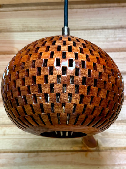 8" Globe Pendant Pair - Patagonian Rosewood