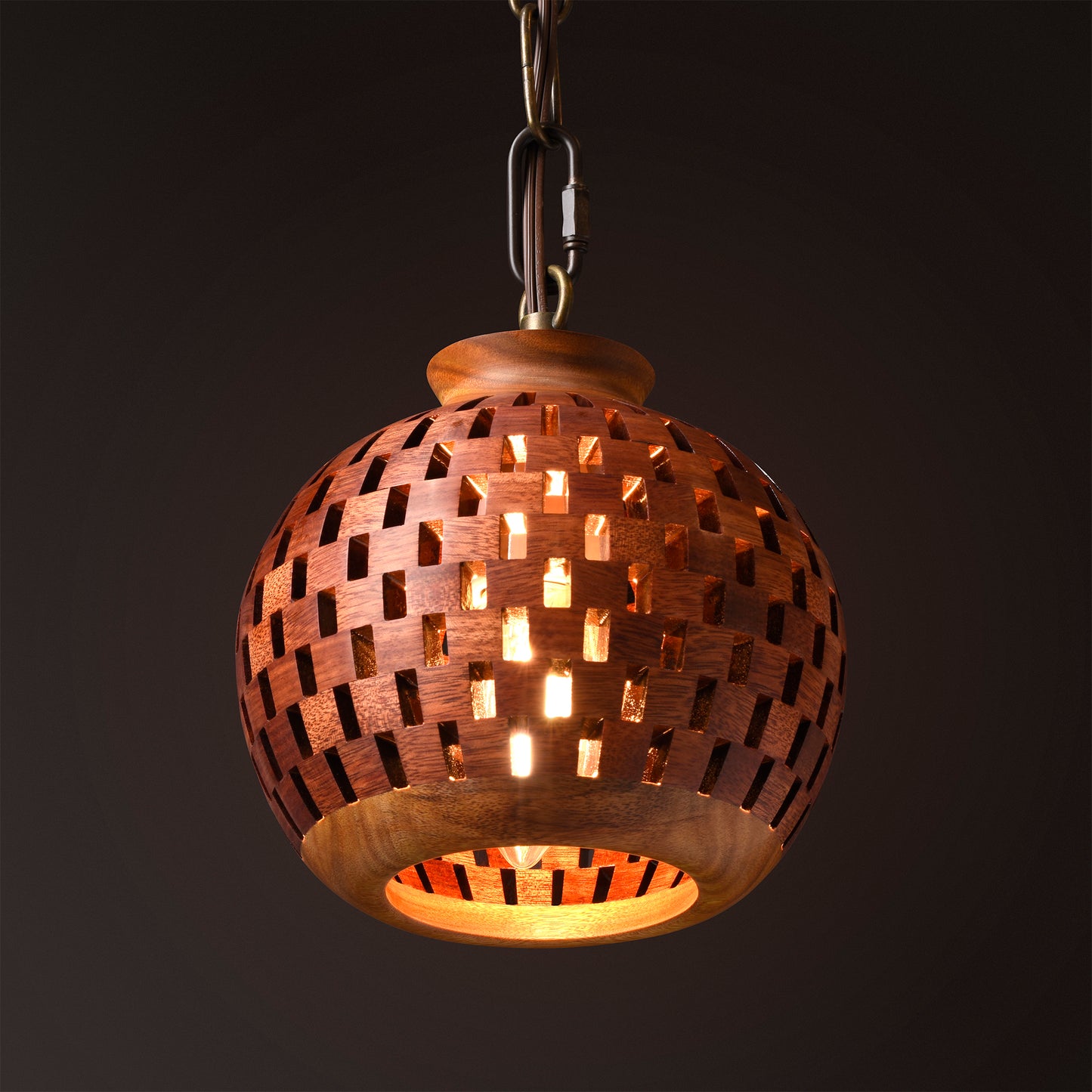 6 Inch Pendant, Bloodwood & Canary Collection