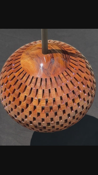 8" Globe Pendant - Pategonian Rosewood